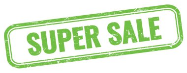 Yeşil grungy vintage dikdörtgen damgalı süper satış metni.