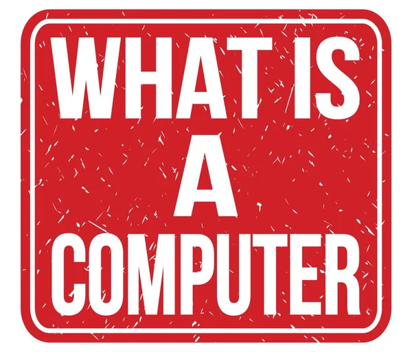 What Computer Text Written Red Vintage Stamp Sign — Stock Photo, Image