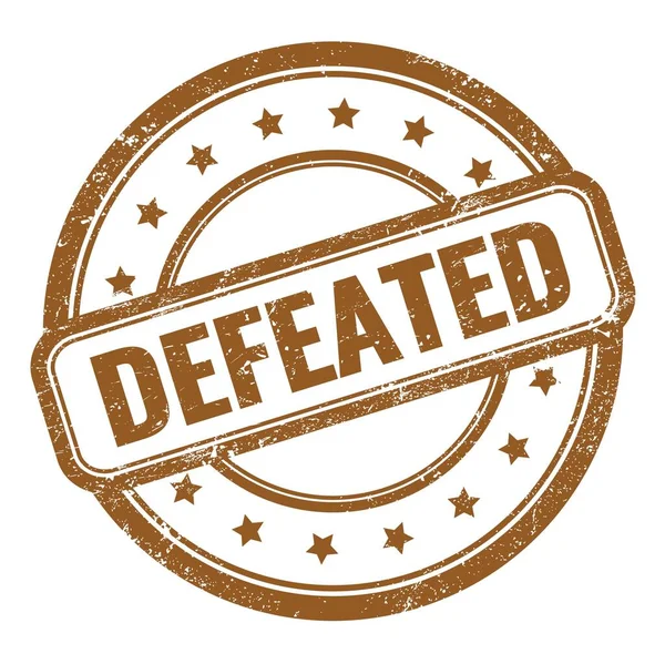 Kahverengi, eski, yuvarlak, lastik damga üzerine yenilmiş metin..