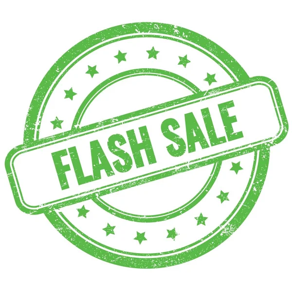 Flash Sale关于绿色复古橡胶邮票的文字 — 图库照片