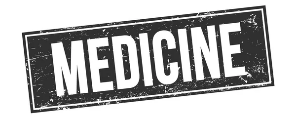 Medicine Text Black Grungy Rectangle Stamp Sign — Stok fotoğraf