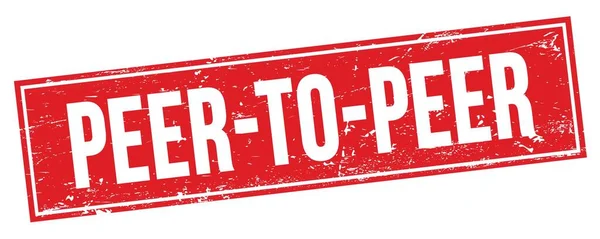 Kırmızı grungy dikdörtgen damga işareti üzerinde peder- to-peer metni.