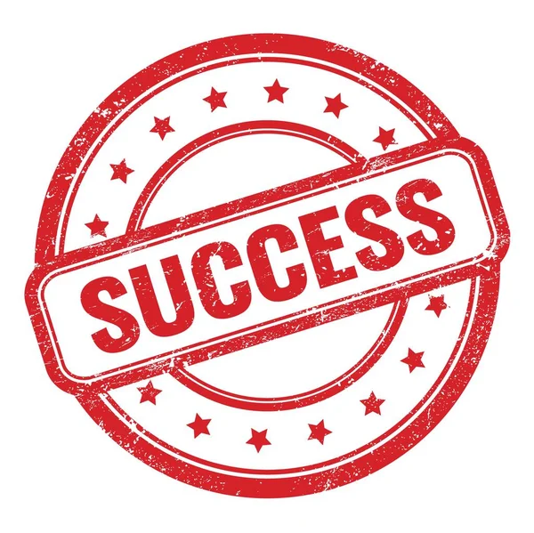 Success Text Red Grungy Vintage Rubber Stamp — 스톡 사진
