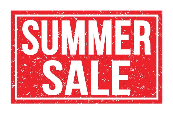 Summer Sale Words Written Red Rectangle Stamp Sign — Stockfoto
