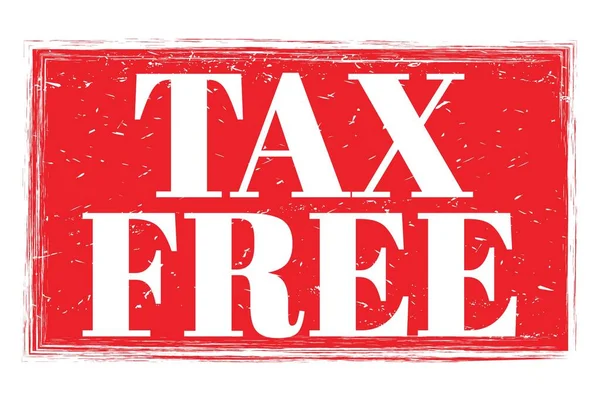 Tax Free Slova Napsaná Červeném Grungy Razítku — Stock fotografie