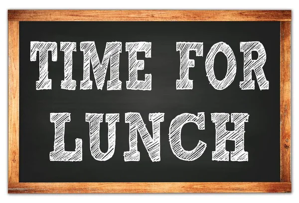 Time Lunch Written Black Wooden Frame School Blackboard — Foto de Stock
