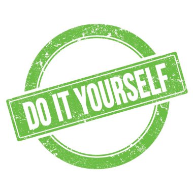 Yesil grungy round vintage pulu üzerine kendi kendine yaziyor musun?.