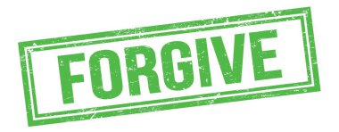 Yeşil grungy vintage dikdörtgen damgalı affedici metin.