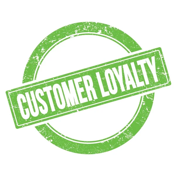 Cliente Loyalty Texto Verde Grungy Ronda Sello Vintage — Foto de Stock
