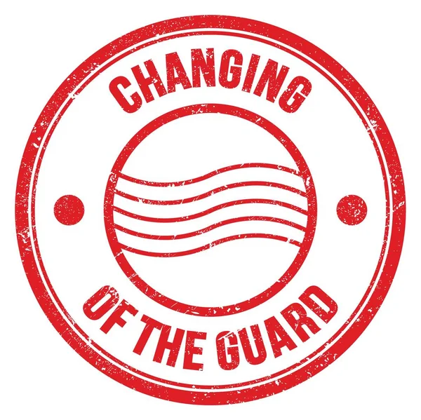 Changing Guard Text Written Red Postal Stamp Sign — Stock Fotó