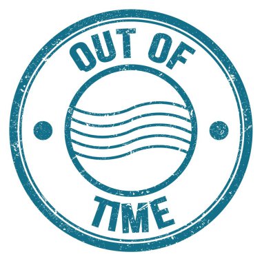 Mavi yuvarlak posta pulu işareti üzerine yazılmış zamansız metin