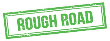 Yeşil grungy vintage dikdörtgen damgalı kaba yol metni.