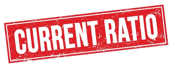 Kırmızı grungy dikdörtgen damga işareti üzerinde CURRENT RATIO metni.