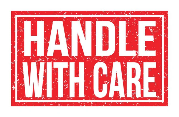 CARE İLE, kırmızı dikdörtgen mühür üzerine yazılmış kelimeler