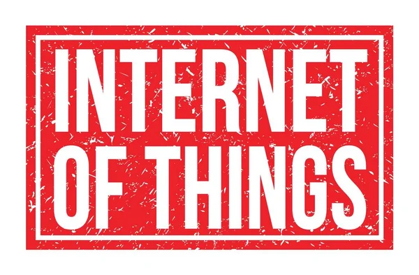 Nesnelerin İnterneti, kırmızı dikdörtgen mühür işareti üzerine yazılmış kelimeler