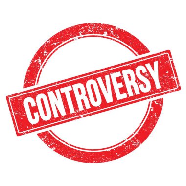 Kırmızı grungy yuvarlak vintage pul üzerinde Kontrol Metni.