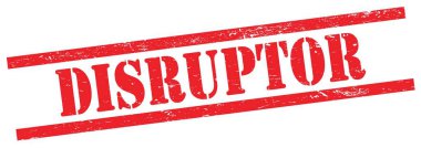 Kırmızı grungy dikdörtgen vintage damga üzerinde DISRUPTOR metin.