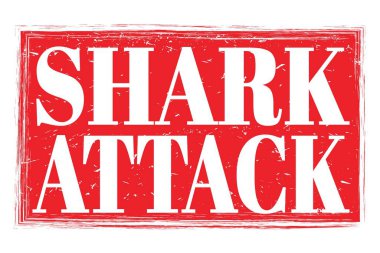 Shark Taarruz, kırmızı pul işareti üzerine yazılmış kelimeler