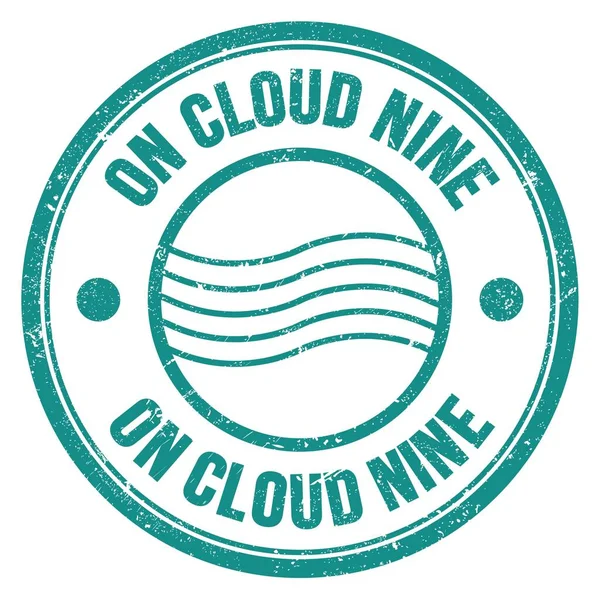 Cloud Nine Word Written Blue Postal Stamp Sign — Foto de Stock