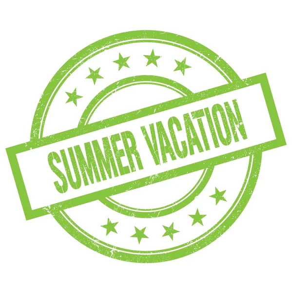 Summer Vacation Text Written Green Vintage Rubber Stamp — Photo