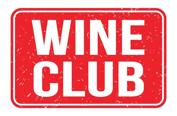 사각형 우표에 단어들 Wine Club — 스톡 사진