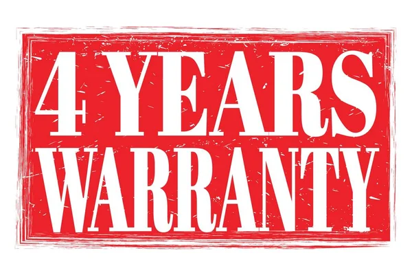 Years Warranty Words Written Red Grungy Stamp Sign — Foto de Stock