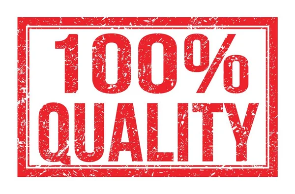 100 Quality Words Written Red Rectangle Stamp Sign — Foto de Stock