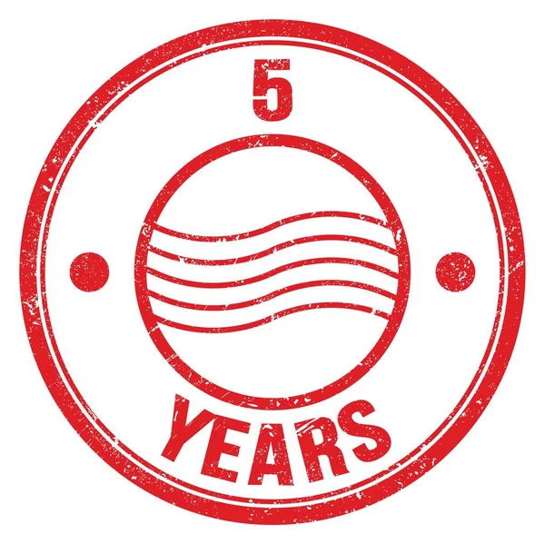 Years Text Written Red Postal Stamp Sign — 스톡 사진