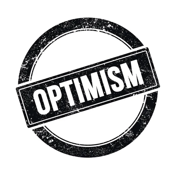 Optimism Text Black Grungy Vintage Stamp — Stock Photo, Image