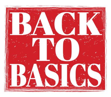 BASICS 'e dönüş, kırmızı pul işareti üzerine yazılmış.