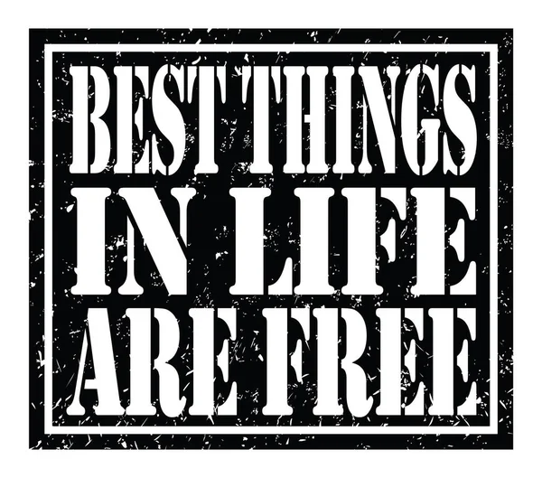 Best Things Life Free Words Written Black Stamp Sign — 스톡 사진