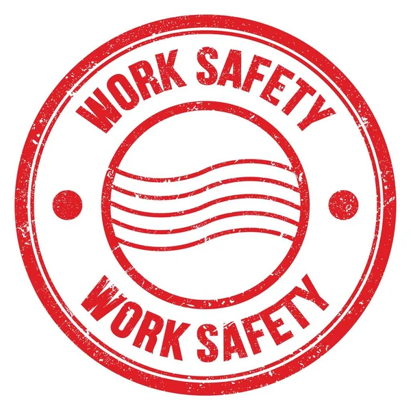 Work Safety Word Written Red Postal Stamp Sign — Stock fotografie