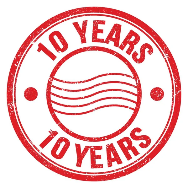 Years Word Written Red Postal Stamp Sign — 스톡 사진