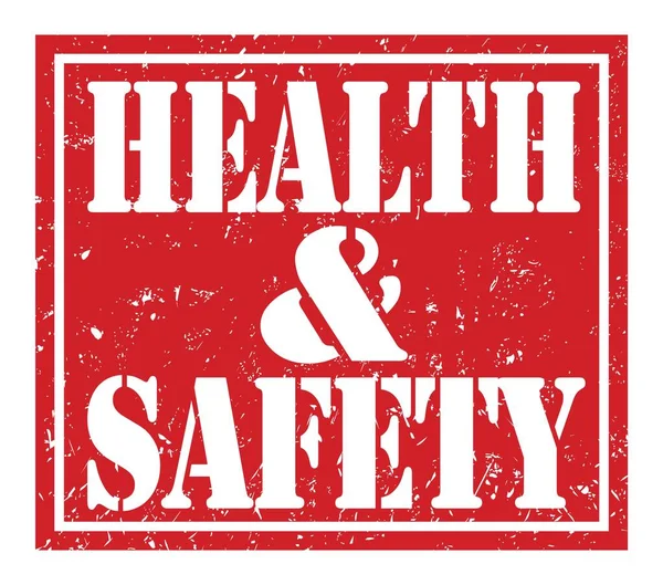 Health Safety Words Written Red Stamp Sign — Stock Photo, Image