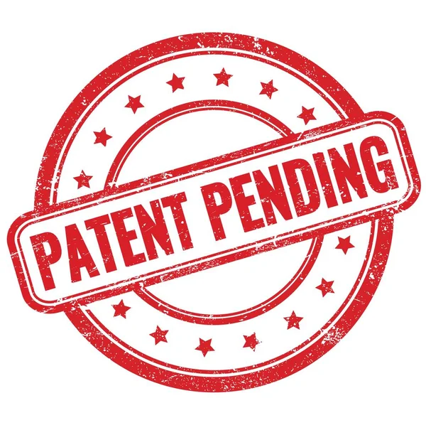 Patent Pending Text Red Vintage Grungy Rubber Stamp — 图库照片