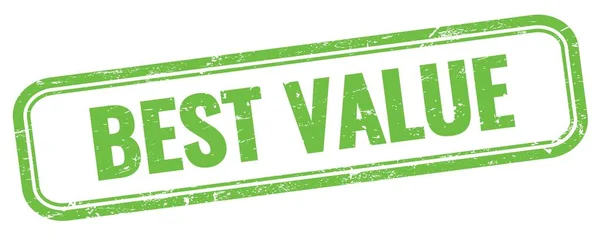 Best Value Text Auf Grünem Grungy Vintage Rechteck Stempel — Stockfoto