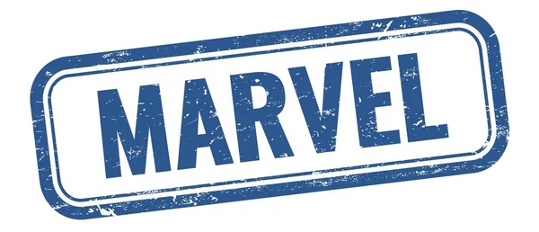 Marvel Text Blue Grungy Vintage Rectangle Stamp — Photo