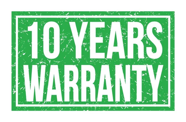 Years Warranty Words Written Green Rectangle Stamp Sign — Stockfoto