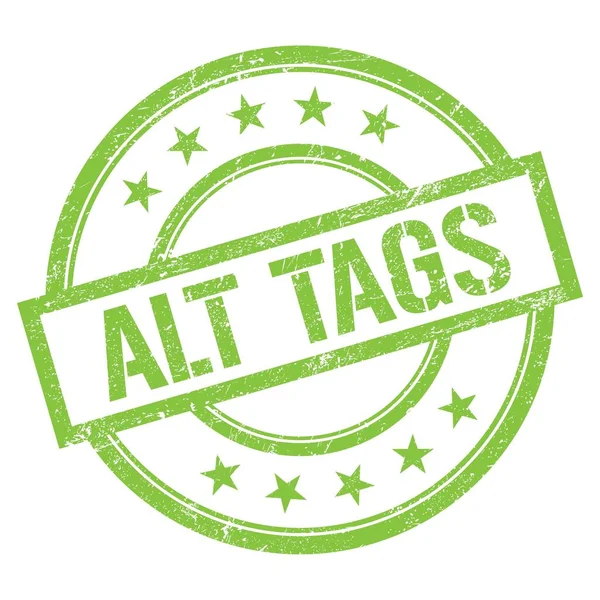 Alt Tags Text Written Green Vintage Rubber Stamp — Φωτογραφία Αρχείου