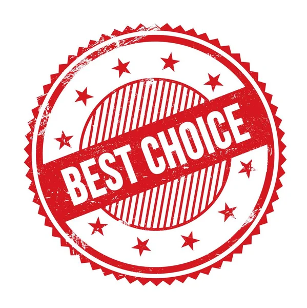 Best Choice Tekst Geschreven Rode Grungy Zig Zag Randen Ronde — Stockfoto