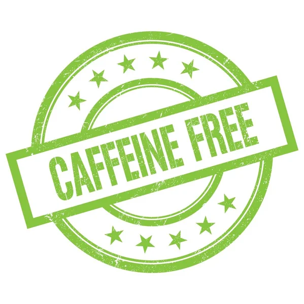 Caffeine Free Text Written Green Vintage Rubber Stamp — Zdjęcie stockowe