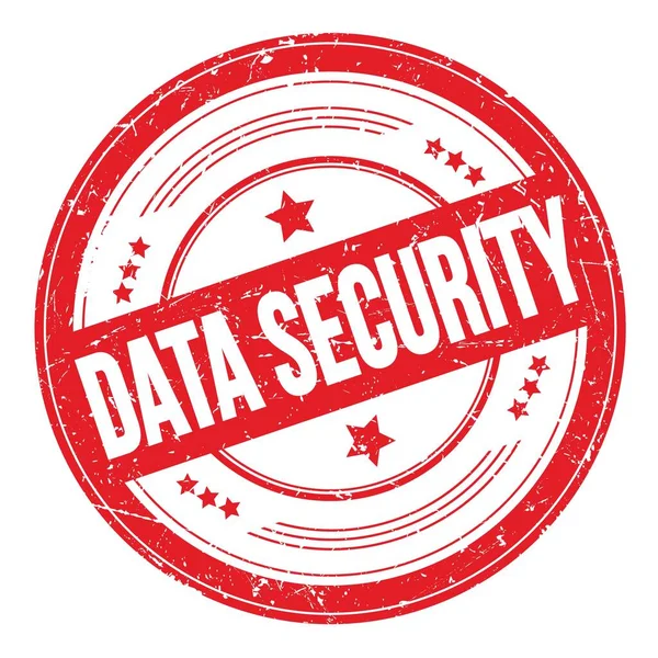 Data Security Text Red Grungy Texture Stamp —  Fotos de Stock