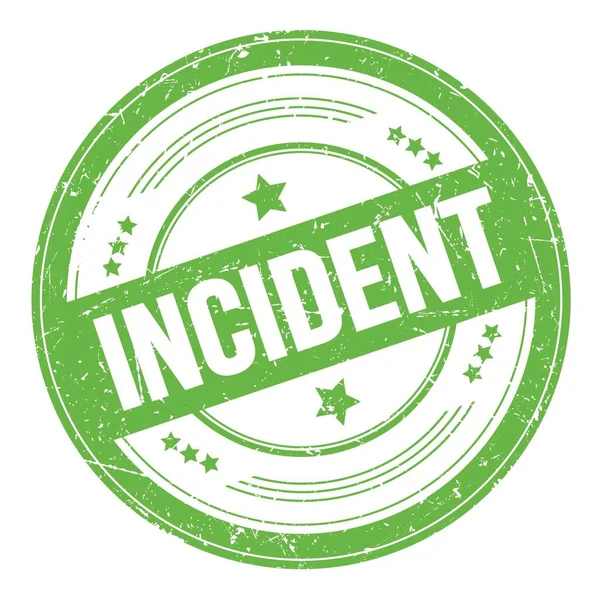 Yeşil yuvarlak grungy doku damgası üzerine olay metni.