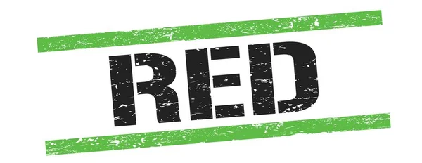 Red Tekst Czarny Zielony Grungy Linie Znak Znaczka — Zdjęcie stockowe