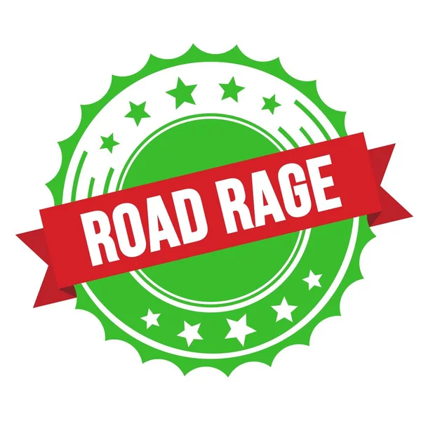 Road Rage Text Red Greenリボンバッジスタンプ — ストック写真