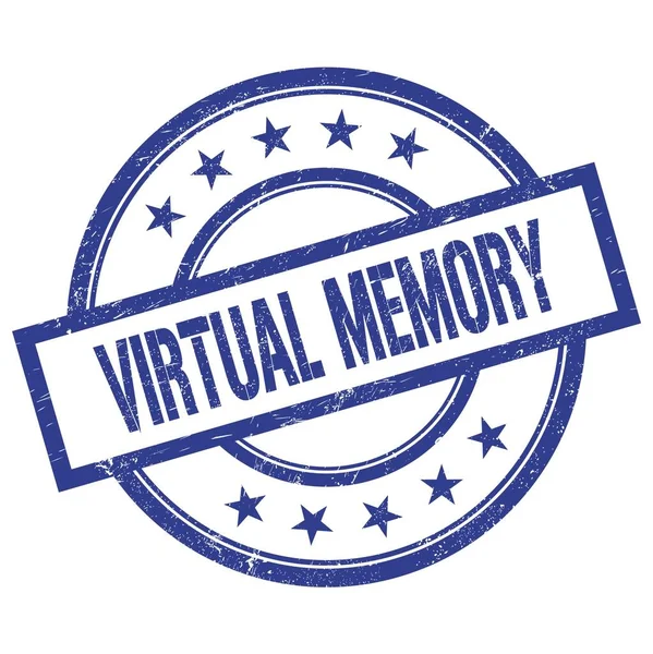 Virtual Memory Text Written Blue Vintage Rubber Stamp — Stock fotografie