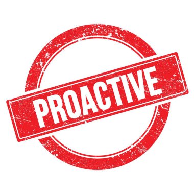 Kırmızı grungy yuvarlak vintage damga PROACVE metin.