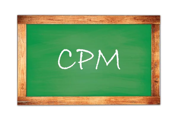 Cpm Word Written Green School Blackboard — Zdjęcie stockowe