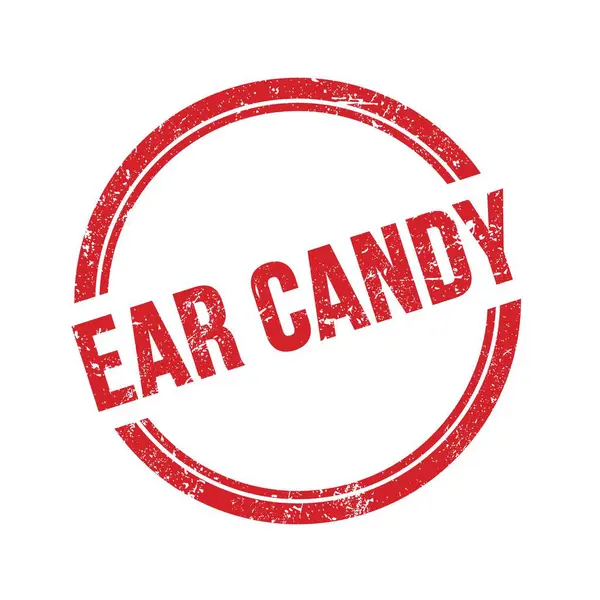 Teks Ear Candy Ditulis Pada Stempel Bundar Grungy Merah — Stok Foto