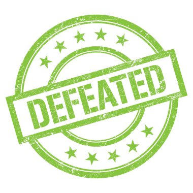 Yenilmiş metin yeşil yuvarlak vintage kauçuk damgayla yazılmış.